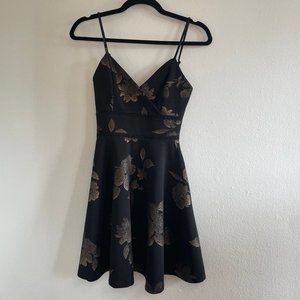 Franscesca's Grettah Gold Foil Mini Dress